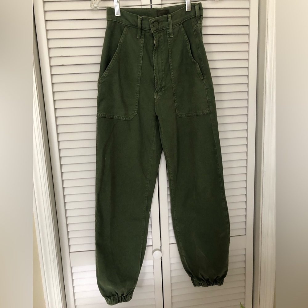 MOTHER Green Jumpsuit Style Jeans with Stylish Design